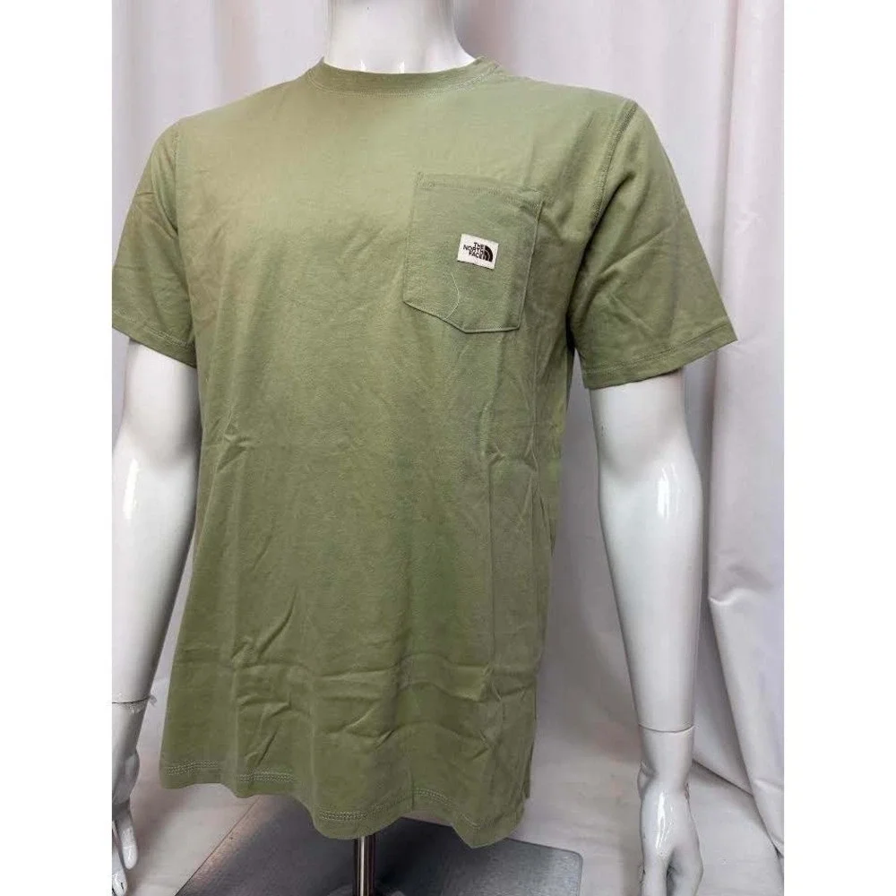 NWT! The North Face Mens Short Sleeve Pocket Tee Olive Green NF0A475L MED